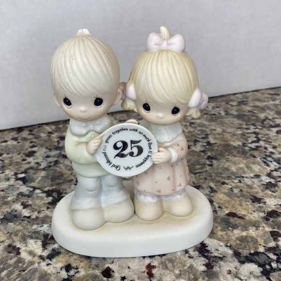 Precious Moments God Blessed Our Years Together with Love 25th 1983 - Picture 2 of 12